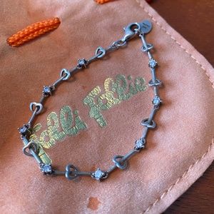 Follifollie - sliver crystal bracelet